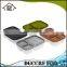 3 Compartment plastic lunch box with lid reusable
