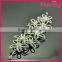 Silver Rhinestone Chain Fancy Pearl Hair Barrette WHD-061
