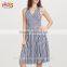 Navy Gingham V Back Crisscross Back Dress New Ladies Vintage Dress Names HSd7454
