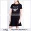 Wholesale Ladies Tiger-motif Cotton-jersey Black T-shirt(DQE0071T)