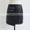 2016 winter black new design pu leather mini short lady skirt wholesale