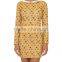 2015 New Arrival Round Neck Dotted Long Sleeve Womens Birthday Dress Wholesale