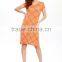 Woman simple plaid loose fashion draped knee length dress
