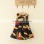 2017 New Arrival Flower Mom And Daughter Dresses Summer Sleeveless Black Mother And Kids Family Matching Clothes