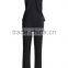 Black halter strap sexy backless jumpsuit 2016