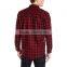 2016 new fashion latest red flannel shirt designs for men