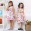Sweet design summer dress cotton girls dresses design with flower printing
