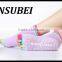 Ladies colorful five toe non slip dots yoga socks wholesale
