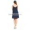 New Fashion Sexy Sleep Tassel Dance Contrast Color Dress Design for Young Ladies