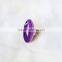 Natural Stone Agate Jade Egg Oval Pendant Ring