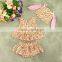 3-24M baby girls clothes boutique sleeveless tops and shorts set M7041218
