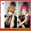 OEM High quality winter knit hat with ball on top women and man fahion beanie knitted hat with pompoms for wholesale