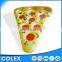 Giant Inflatable Pizza Slice Swimming Pool Float Raft with Cup Holders