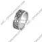 Polished inside engraved film shape titanium rings for men