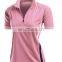 Wholesale brand short sleeve polo t shirt with zipper