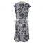 Black/White Floral Drawing Senior Women Dress Wear Guangzhou OEM