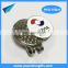 Soft enamel magnetic ball marker cap clips with golf club logo