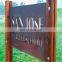 Customized outdoor advertising corten steel metal logo signage maker