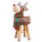 Yarncrafts Hand Made Soft Mr. Elk Animal Wooden Kids Decoration Step Stool
