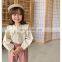 6663/Ruffle long sleeve sweet girls shirt cotton spring autumn newest graceful kids top