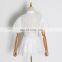 TWOTWINSTYLE Chiffon Patchwork Embroidery Lapel Collar Lantern Sleeve High Waist Loose Slim Shirt Female