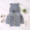 Knit Baby Sweater 2021 Winter Cute Ear Toddler Boys Girls Kids Baby Sweater Hooded Knit Warm Coat Outerwear