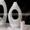 Nordic custom wedding artwork white exquisite handmade resin flower vase for hotel decor
