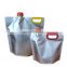 Custom Logo Beverage Bag Mylar Compostable Cosmetics Juice Stand Up Liquid Aluminium Spout Pouch