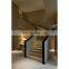 modern hanging steel baluster wood stairs