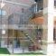 Exterior Metal Steel Stair Anti Slip Steps Spiral/ Straight / L Shaped Staircase Escalera with LED