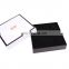 wholesale storage linen embossed cheap black paper cube watch gift case box with cotton pillow