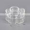 Clear stackable acrylic makeup cotton pad container cotton swab ball pad holder flower shaped make up organizer storage box