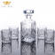 Square Restaurant Bar Home 700ml/750ml Dining Glass Bottle Liquor Gift Set With Stopper Cap Manufacturer