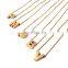 Fashion Designer Tiny Initial Necklace Jewelry 14K Gold Plated Dainty Letter Necklace
