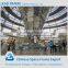 Steel frame structure roofing for glass dome