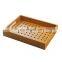 Wholesale Rectangular Empty Breathable Tray Fruit Food Bamboo Wood Tray