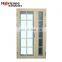 Modern residential large aluminum double hinged patio security doors with built in blinds