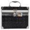 OEM black Aluminum makeup artist vanity case,Aluminum cosmetic storage box,makeup travel carrying case