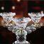 Factory New Design 3 Heads Crown Shaped Glass Crystal Candle Holder Candlestick