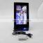 7 inch LCD screen L shape desktop advertising player with power bank