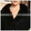 women cashmere sweater coat with luxury fox fur collar