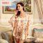 Plus Size Casual Robes Women's Nightgown, Batwing Sleeve Loose Sleepwear