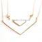 14k Gold Triangle Necklace