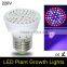 Full Spectrum 5W E27 41 Red + 19 Blue LED Grow light AC 85 - 265V LED Grow Lamp For Flower Plant Hydroponics System & Bo