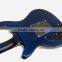 MUSOO BRAND Electric Guitar with Flame Maple Top deep blue color guitar(MP1005)