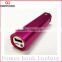 ak-02 cylinder alloy power bank 18650 battery charger gifts power bank with flashlight function