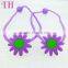 hair accessories set manufacturer china resin nylon hair band violet flower hairclip girls hair bands for kids