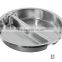 4L stainless steel lunch round plate, round shape food tray