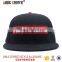 Plain and Chambray 6 Panel Hip-hop Hat Black Trucker Cap