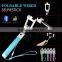 New foldable mini selfie stick with cable control for samrtphone